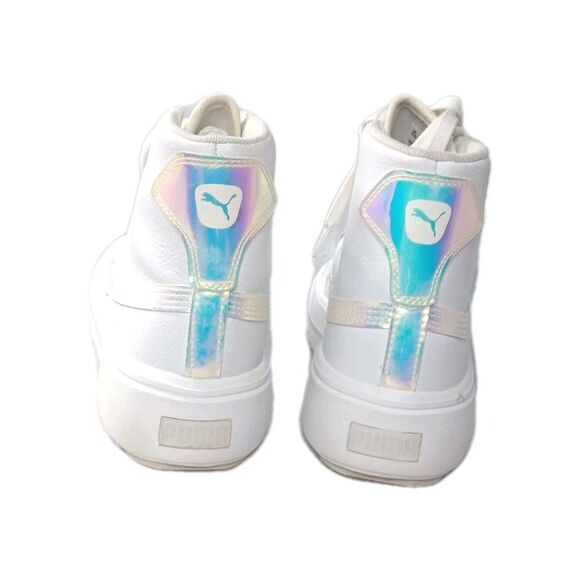 Puma Kaia Mid Sneakers Women's Size 8 Shoes White Iridescent - Picture 5 of 8